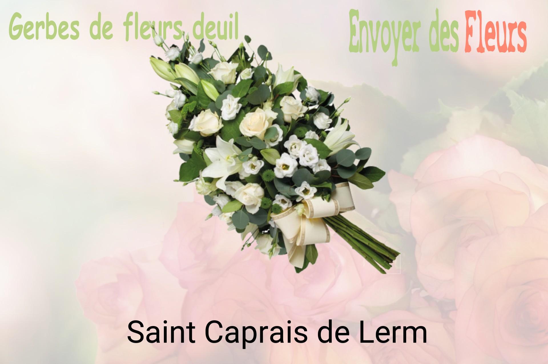 Gerbe de fleurs de deuil livrée à Saint-Caprais-de-Lerm